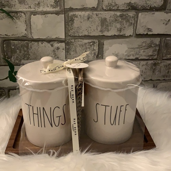 Rae Dunn THINKINGS STUFF bathroom Set - Picture 6 of 6